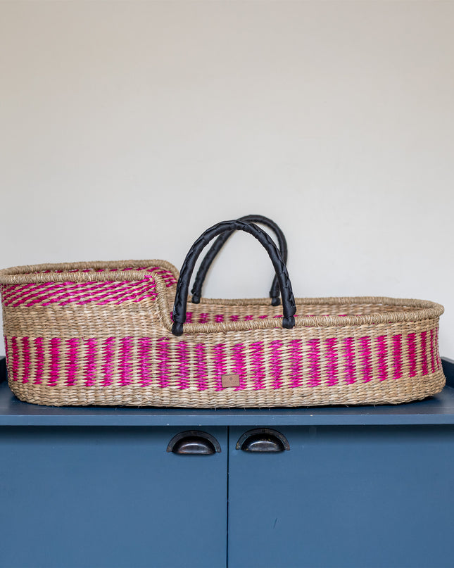 Moses basket - Moses cradle made of seagrass - Manoé