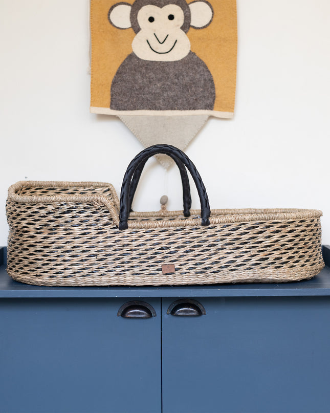 Moses basket - Moses cradle made of seagrass - Max