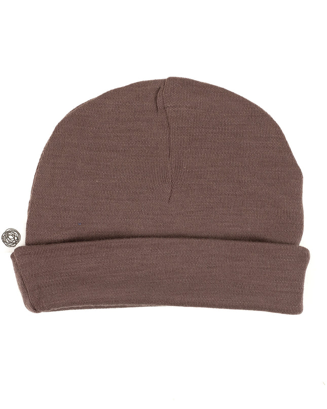 Wollen baby muts - Merinowol - Peppercorn