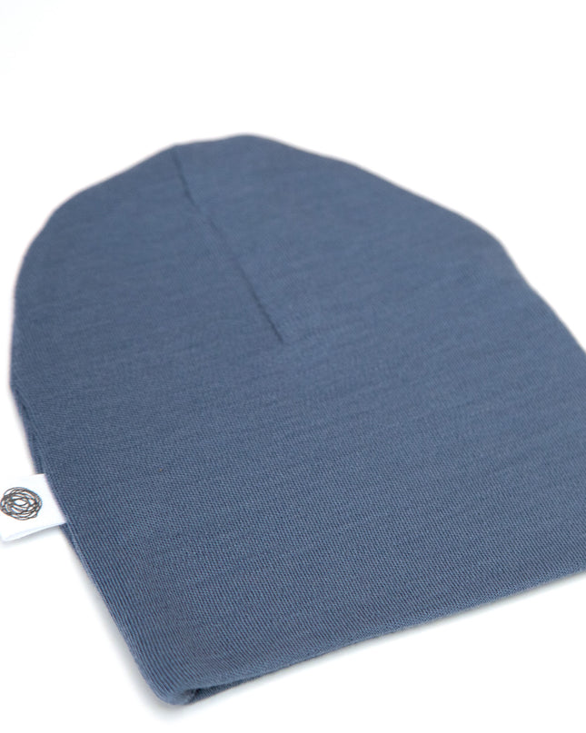 Wollen baby muts - Merinowol - Vintage Indigo