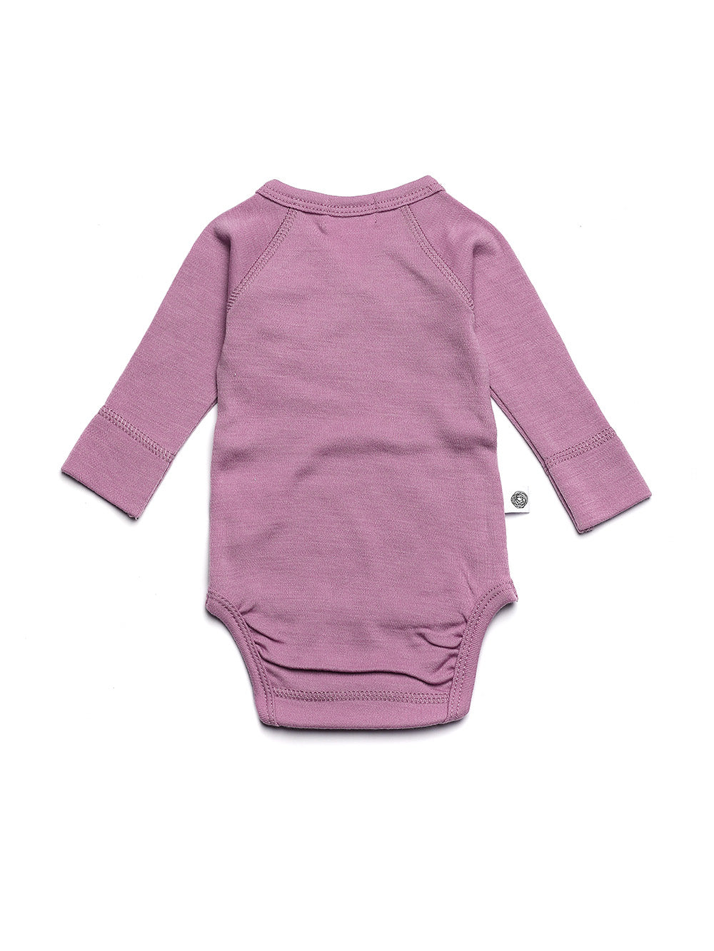 Wollen Overslagromper lange mouw – Merinowol – Lavender Mist