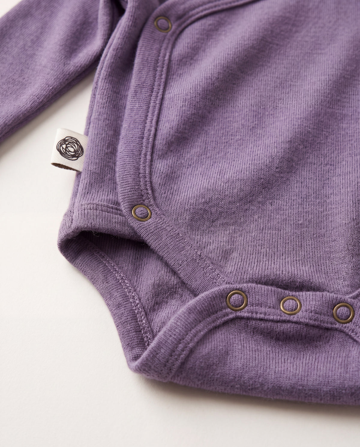 Woolen Wrap Romper long sleeve – Merino wool - Purple Haze