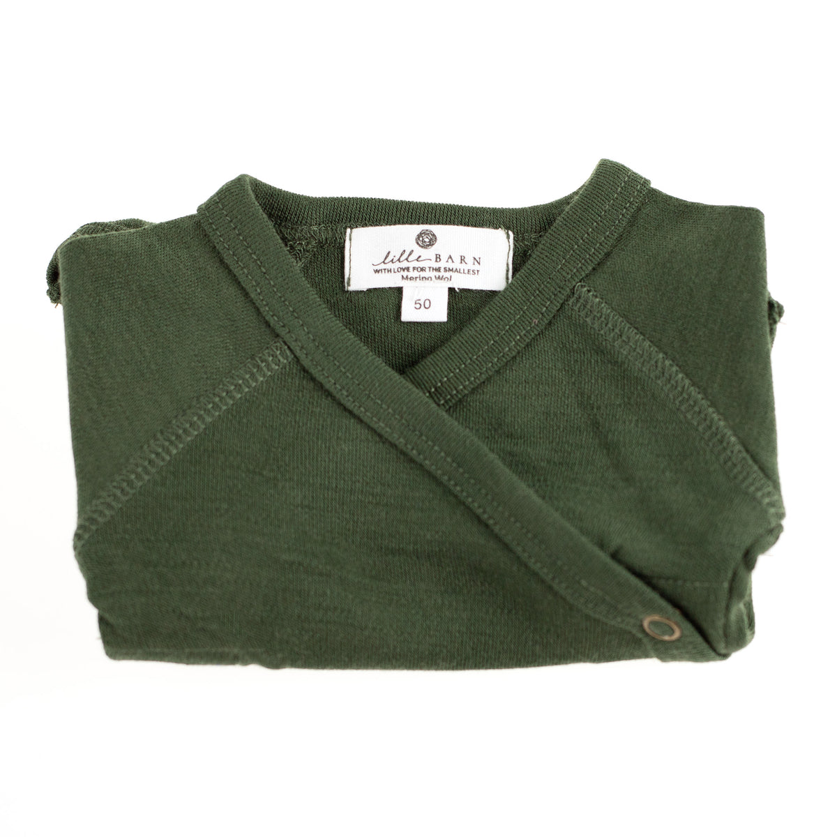 Wollen Overslagromper korte mouw – Merinowol - Rifle Green