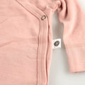 Wollen Overslagromper lange mouw – Merinowol - Misty Rose