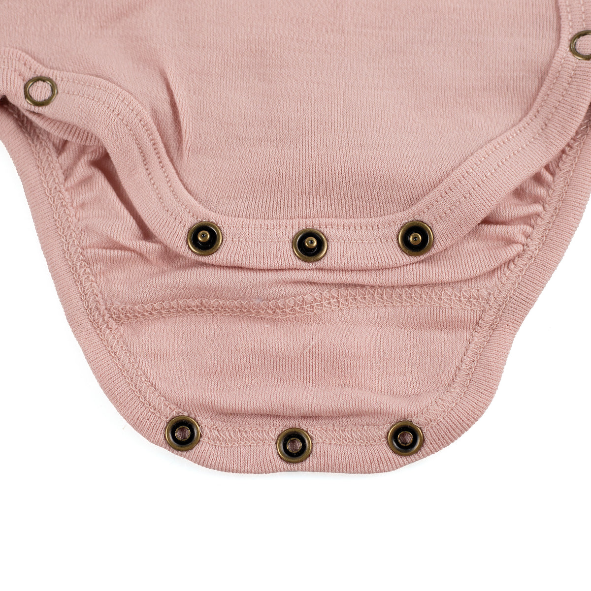 Wollen Overslagromper lange mouw – Merinowol - Misty Rose