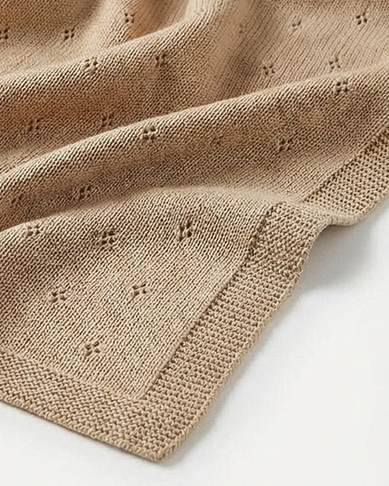 Wolldecke für Babys / Kinder gestrickt – Merinowolle – Cobble