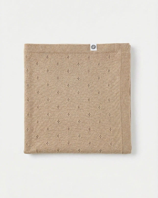 Wolldecke für Babys / Kinder gestrickt – Merinowolle – Cobble