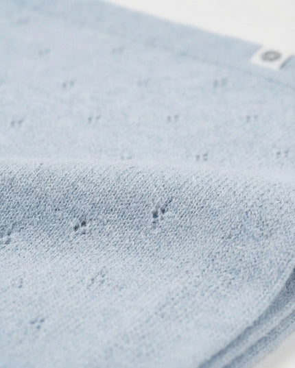 Wollen Babydeken / Kinderdeken  / Wikkeldeken - Pointelle Gebreid  - Merinowol - Georgia