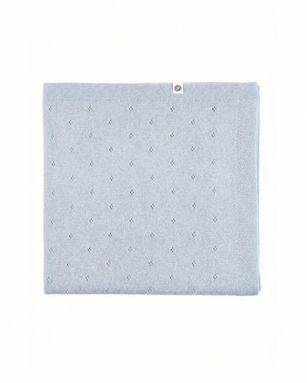 Wollen Babydeken / Kinderdeken  / Wikkeldeken - Pointelle Gebreid  - Merinowol - Georgia