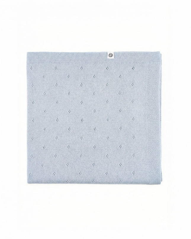 Wollen Babydeken / Kinderdeken  / Wikkeldeken - Pointelle Gebreid  - Merinowol - Georgia