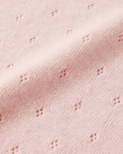 Wool Baby Blanket / Children's Blanket / Wrap Blanket - Pointelle Knitted - Merino Wool - Orchid