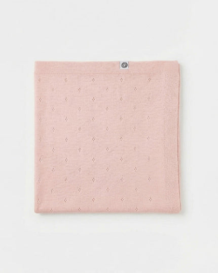 Wool Baby Blanket / Children's Blanket / Wrap Blanket - Pointelle Knitted - Merino Wool - Orchid