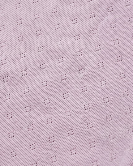 Uldromper i pointelle med stropper - merinould - Lavender Frost