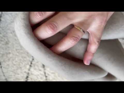 Wollen wiegdeken fleece - 75cmx100cm - Merinowol - Beige