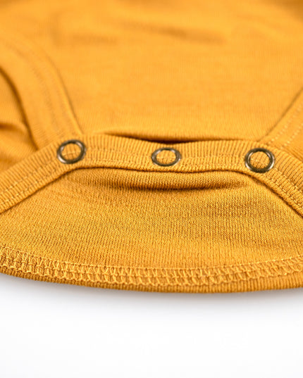 Wollen Romper korte mouw – Merinowol - Harvest Gold