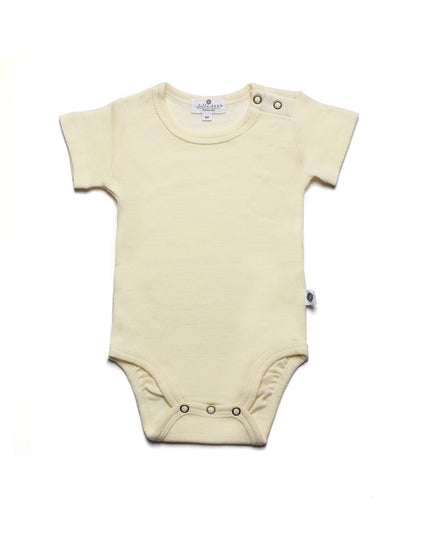 Wollen Romper korte mouw – Merinowol - Naturel