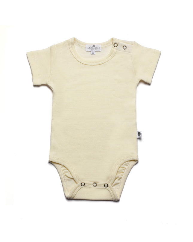 Wollen Romper korte mouw – Merinowol - Naturel