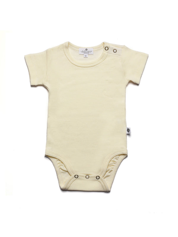 Wollen Romper korte mouw – Merinowol - Naturel