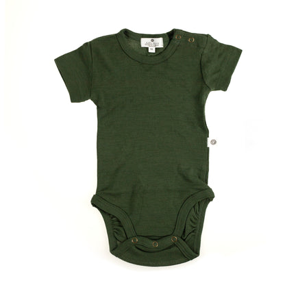 Short sleeve woolen bodysuit – merino wool