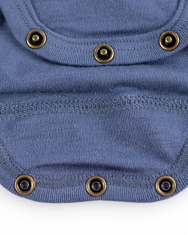 Wollen Romper korte mouw – Merinowol - Vintage Indigo