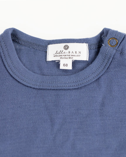 Wollen Romper korte mouw – Merinowol - Vintage Indigo