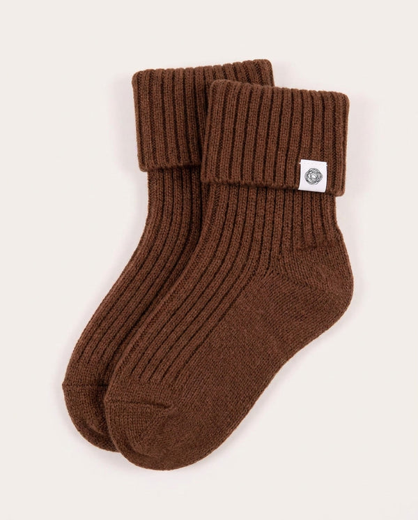 Wollen Baby Sokjes - Carob