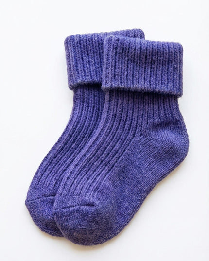 Wollbabysocken - Violett