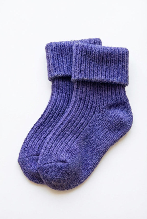 Wollen Baby Sokjes - Violet