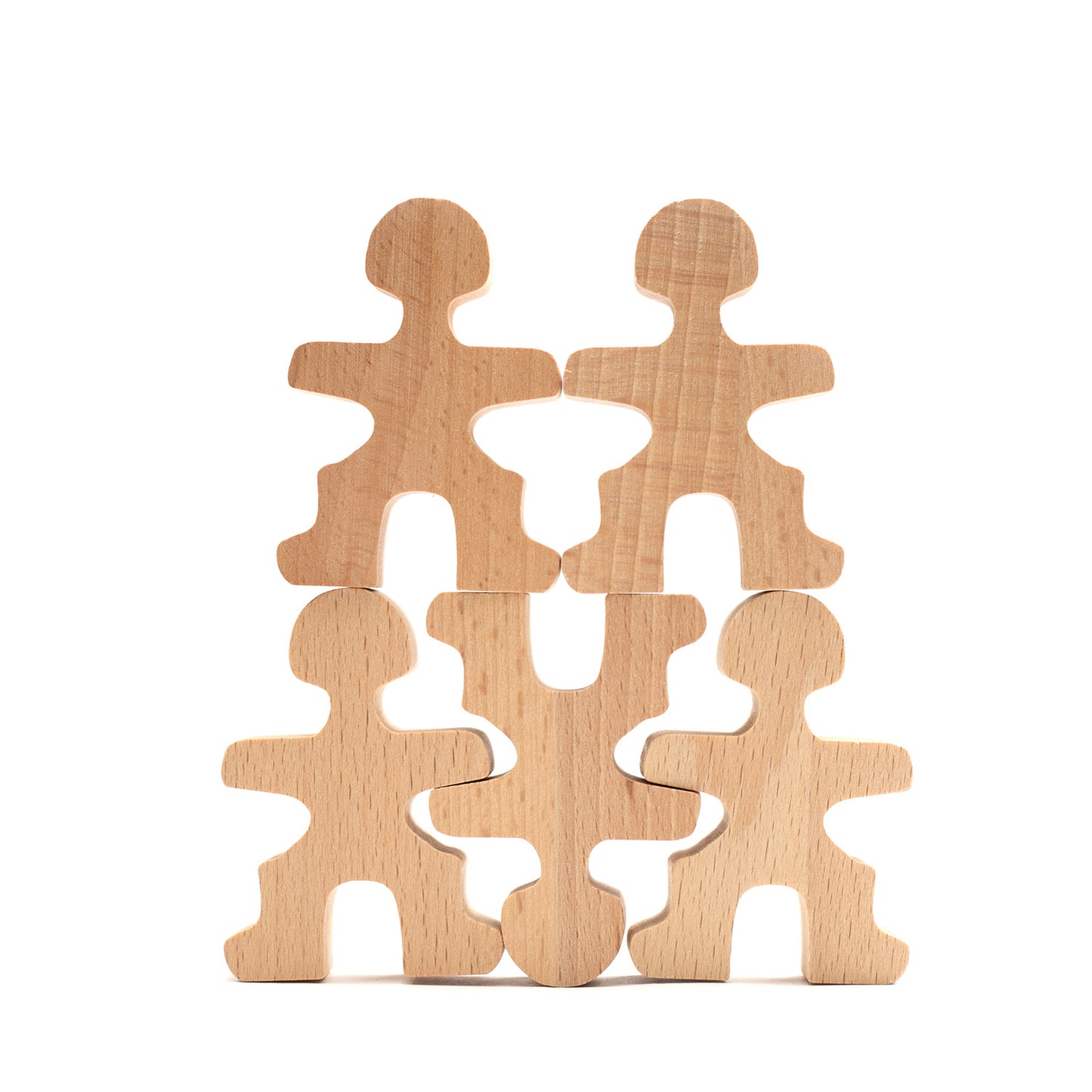 Houten speelgoed - Stapel Poppetjes / acrobaatjes - Montessori - Open einde speelgoed - Lille Barn - With ♥ for the smallest