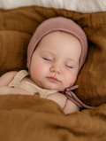 Wollen Strikmuts Baby Gebreid - Merinowol - Haze