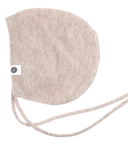 Wollen Strikmuts Baby Gebreid - Merinowol - Garlic