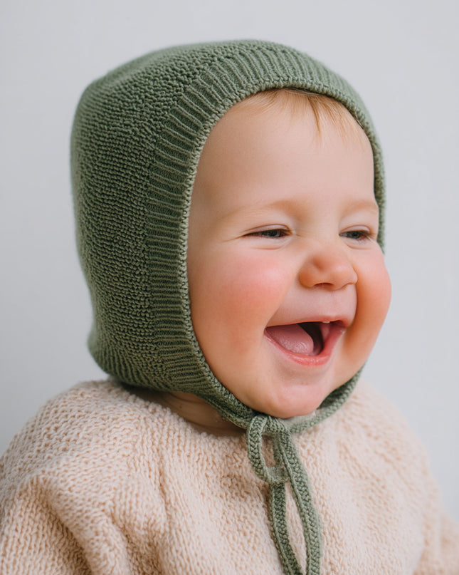 Wollen Strikmuts Baby Gebreid - Merinowol - Harper