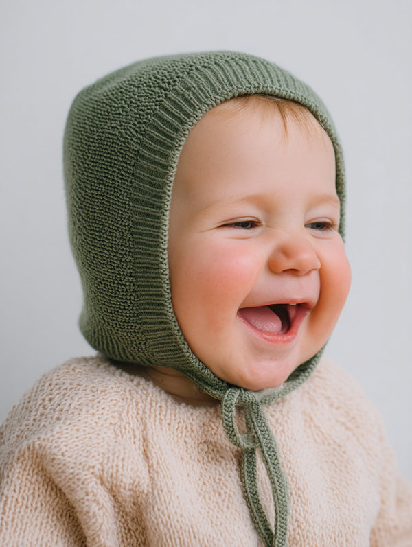 Wollen Strikmuts Baby Gebreid - Merinowol - Harper