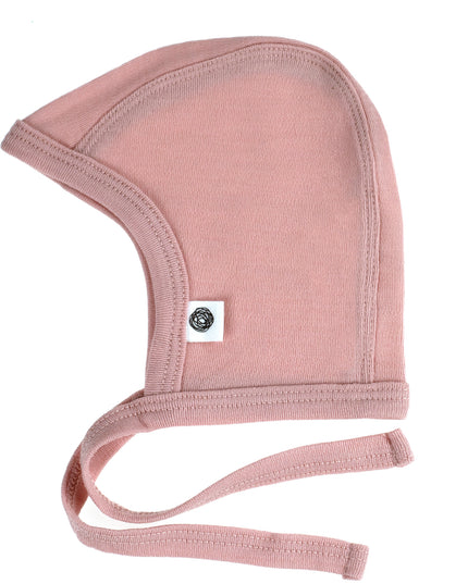 Baby woolen bow hat – Merino wool – Cathay spice