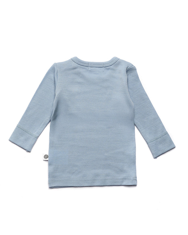 Wollen baby- kindertrui - Merinowol - Blue Fog