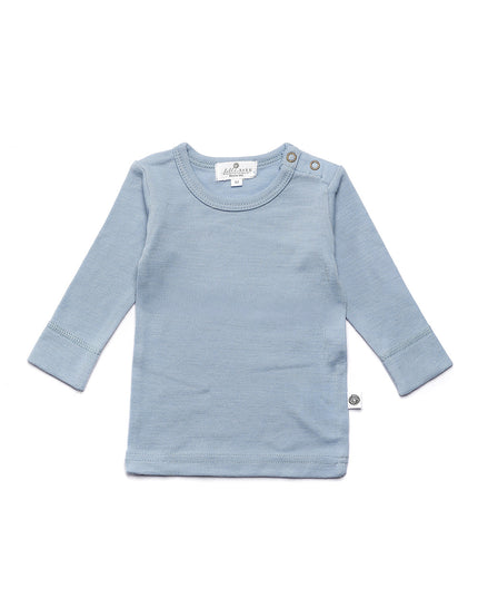 Woolen baby children's sweater - Merino wool - Blue Fog