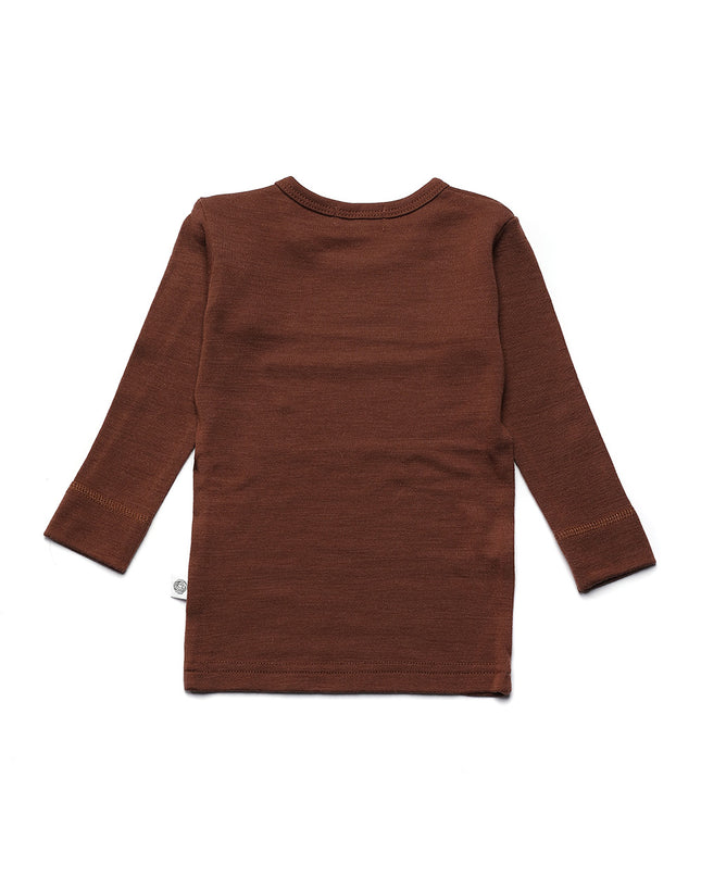 Wollen baby- kindertrui - Merinowol - Cinnamon
