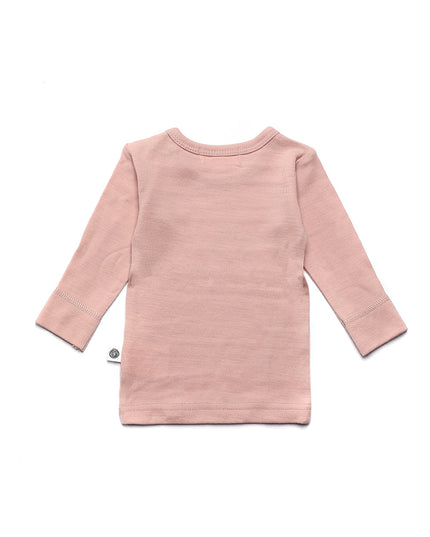 Woolen baby children's sweater - Merino wool - Misty Rose
