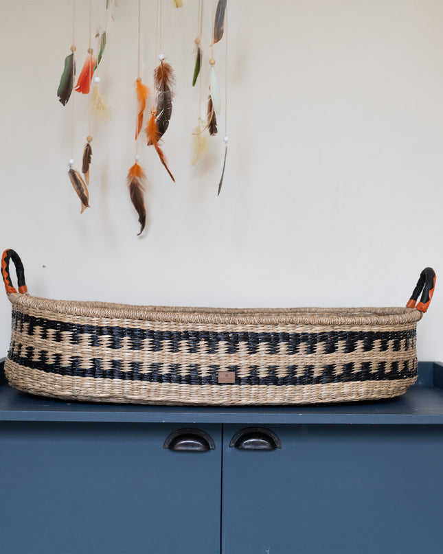 Seagrass Changing Basket - Sage