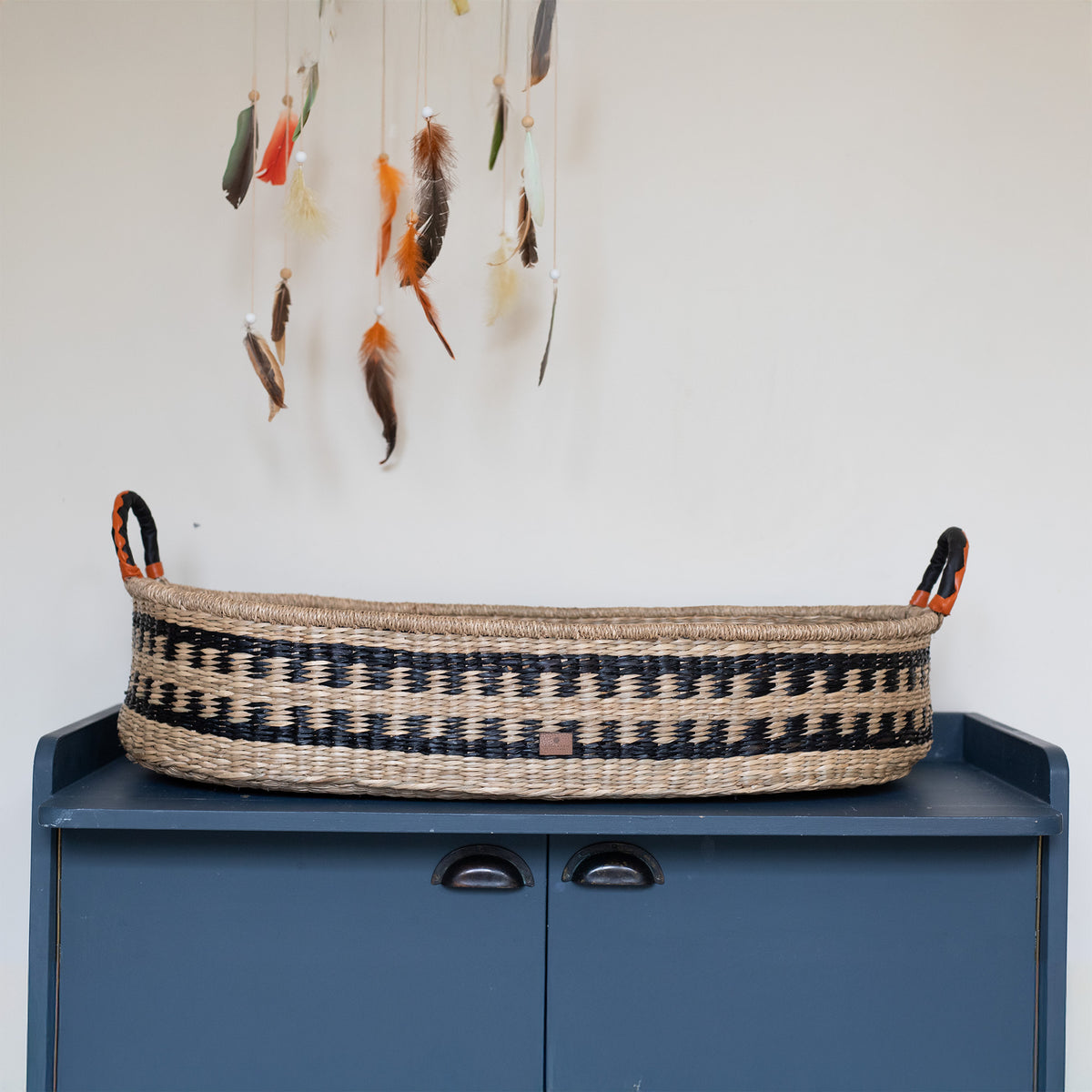 Seagrass Changing Basket - Sage