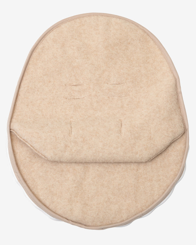 Woolen baby footmuff for car seat or maxi-cosi - Almond - Merino wool