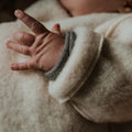 Ulds baby- / nyfødt vest - merinowol fleece - Lille Barn - With ♥ for the smallest