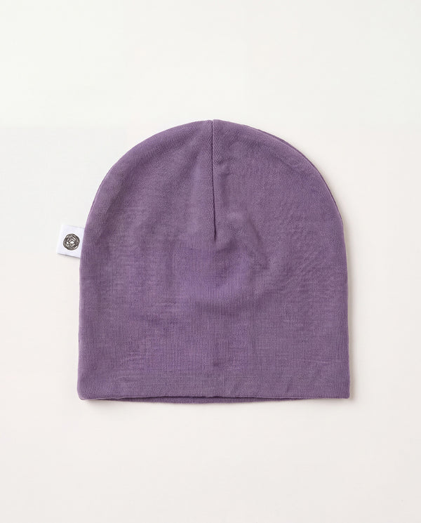 Wollen baby muts - Merinowol - Purple Haze