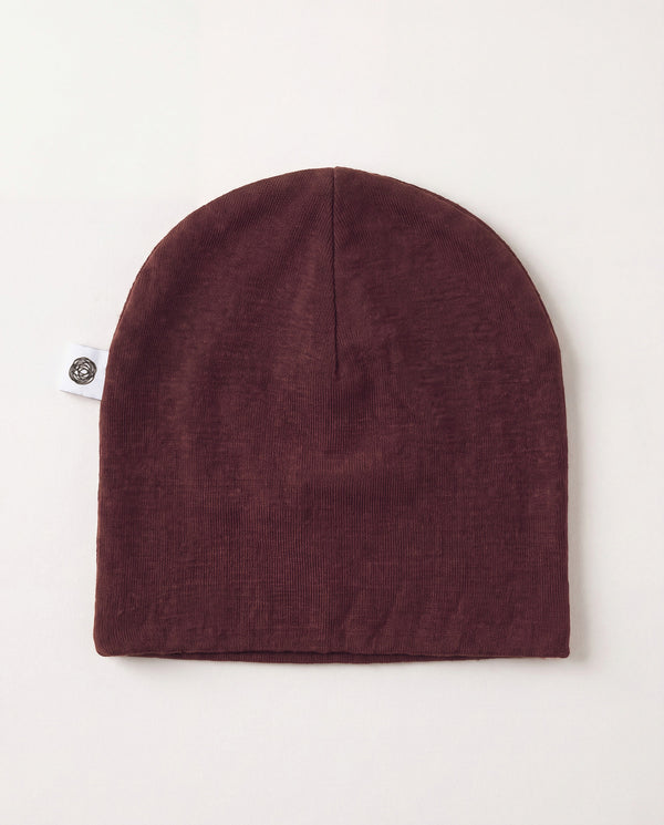 Berretto di lana per bebè - Lana merino - Red Mahogany