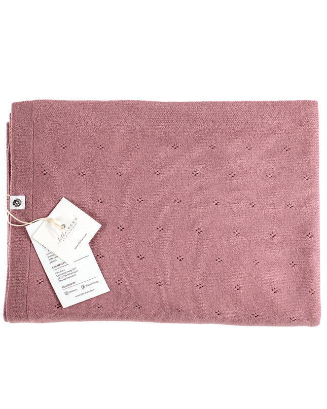 Wollen Babydeken / Kinderdeken / Wikkeldeken - Pointelle Gebreid - Merinowol - Haze