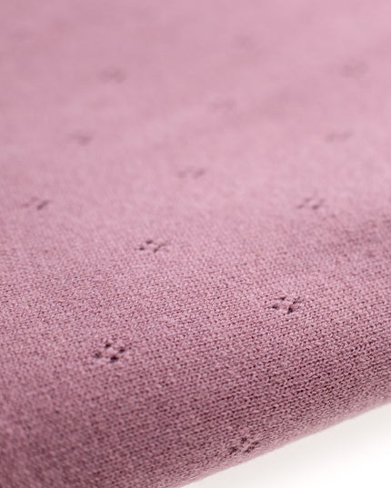 Wool Baby Blanket / Children's Blanket / Wrap Blanket - Pointelle Knitted - Merino Wool - Haze