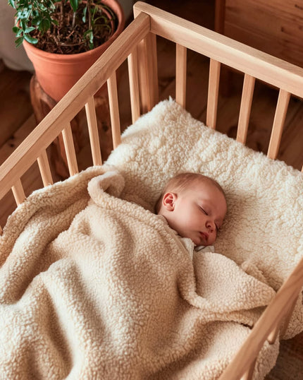 <strong>HEERLIJK WOLLEN BEDJE - </strong>Je kindje voelt zich heerlijk comfortabel en geborgen in een wollen bedje.