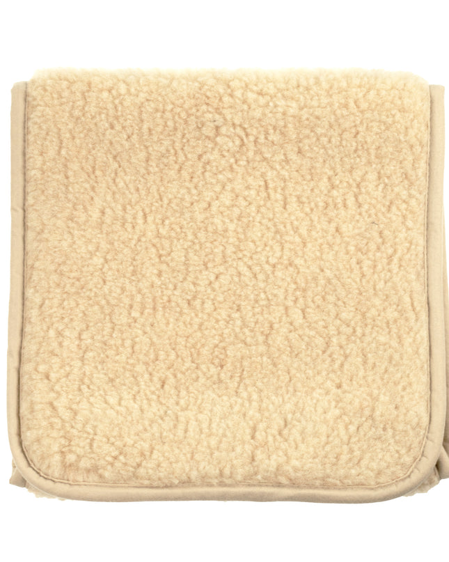 Wollen onderlegger / onderdeken ledikant – merinowol – 60x120cm - Amandel