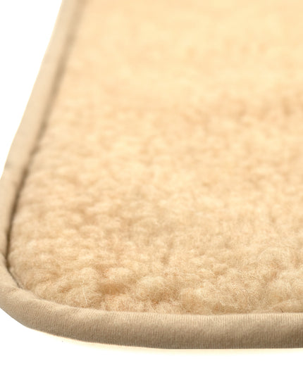 Wollen onderlegger / onderdeken peuterbed – merinowol – 70x160cm - Amandel