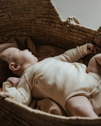 Wollen Overslagromper lange mouw – merinowol - Lille Barn - With ♥ for the smallest